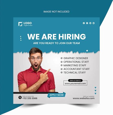 Premium Vector Vector We Are Hiring Job Vacancy Facebook Or Instagram