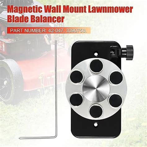 Temsone Lawn Mower Blade Balancer Universal Magnetic Wall Mount Lawnmower Balances Blades