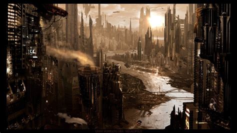 Fantasy ruins futuristic fantasy art digital art science fiction ...