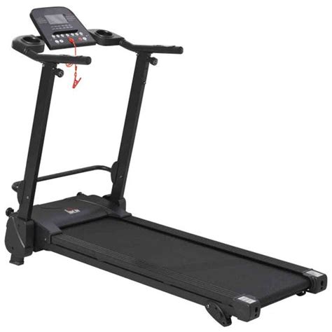 Homcom Folding Motorise Treadmill Machine Mp3 And Usb Player With 5