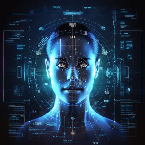 Premium AI Image Future Facial Recognition Technology Scan And Detect