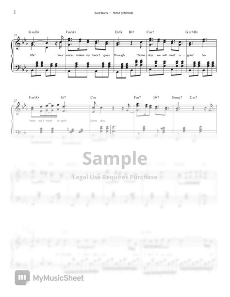 Karina Sad Waltz Ost Sheets By Jinnie J