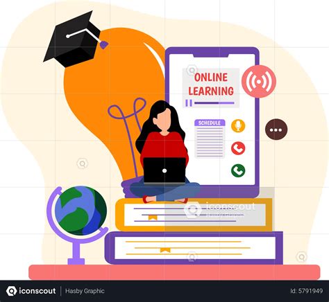 Best Distance Learning Illustration download in PNG & Vector format