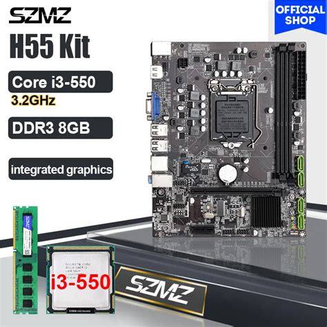 SZMZ H55 Desktop Office Motherboard Kit With Core I3 550 Processor