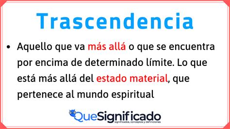 Trascendencia Significado Funciones Y Aplicaciones