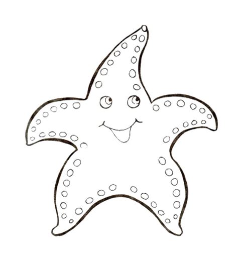 Printable Starfish Coloring Page - Printable Templates