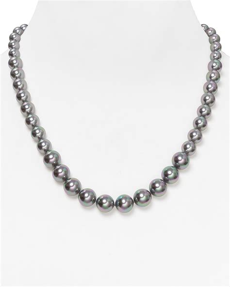 Majorica Graduated Gray Man Made Pearl Necklace 20 Bloomingdales