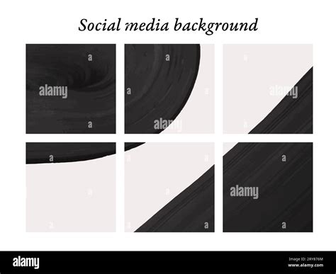 Black Paint Splotch Social Media Post Design Templates With Space For