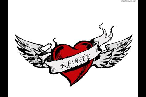 Heart Tattoo Designs With Names - ClipArt Best