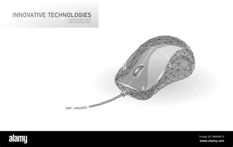 Computer Wire Mouse 3D Concept Technology Control Office Pointer