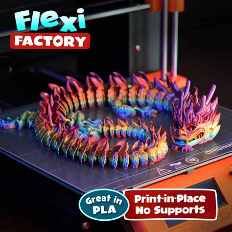 Flexi Print In Place Imperial Dragon Stl File For D Etsy Canada