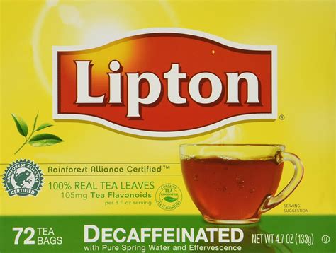 Amazon Lipton Hot Tea Black Decaffeinated Count Grocery Gourmet Food