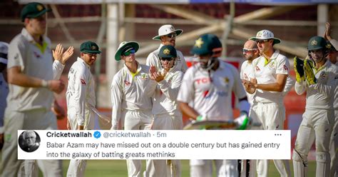 Pak Vs Aus Twitter Reacts As Babar Azam Falls 4 Runs Short Of A