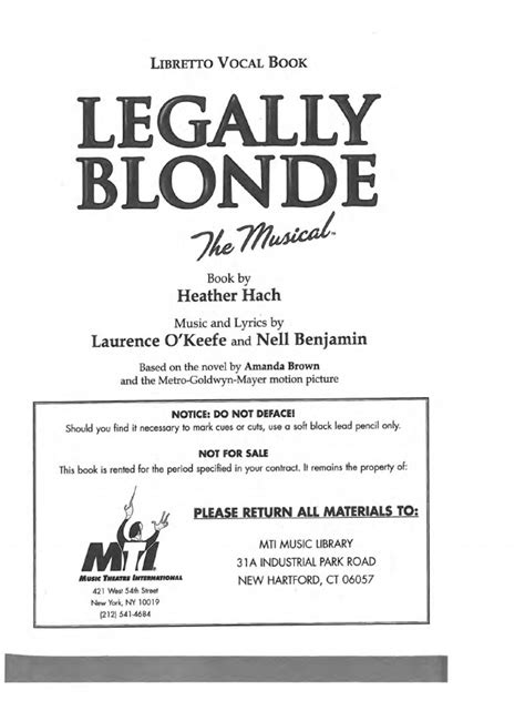 Legally Blonde Script | PDF