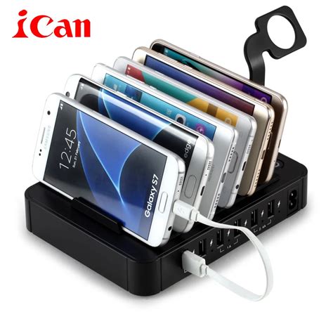 Ican 6 Usb Charging Station 44w 6 Ports Desktop Charger Dock Charge For