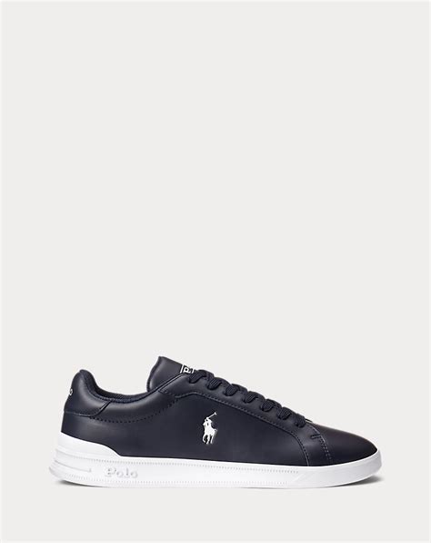 Navywhite Heritage Court Ii Leather Sneaker Polo Ralph Lauren 1