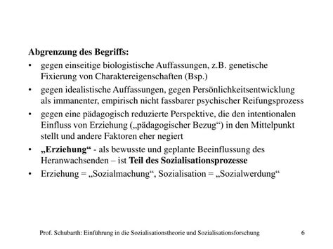 PPT Vorlesung Einführung in Sozialisationstheorie und