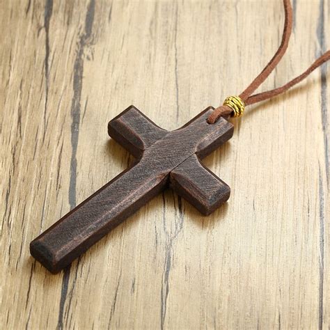 Colar Crucifixo Cruz De Oliveira Artesanal Wood Crosses Wooden