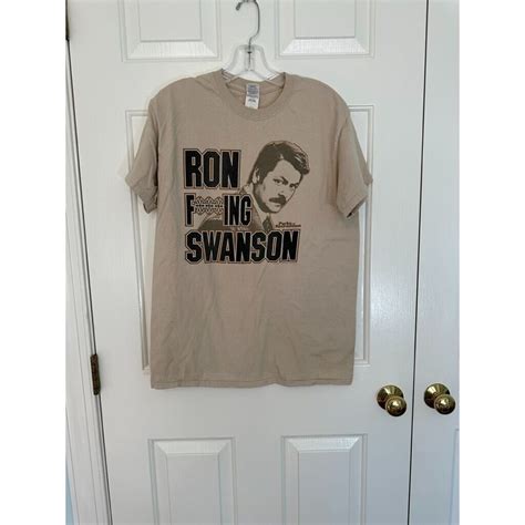 Ron Swanson Parks And Recreation Mens Beige T Shirt Gem