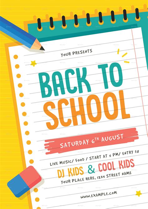 95 Impressive Back To School Flyer Template Ideas