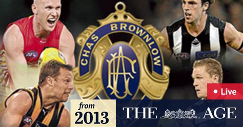 Live coverage: 2013 AFL Brownlow Medal count