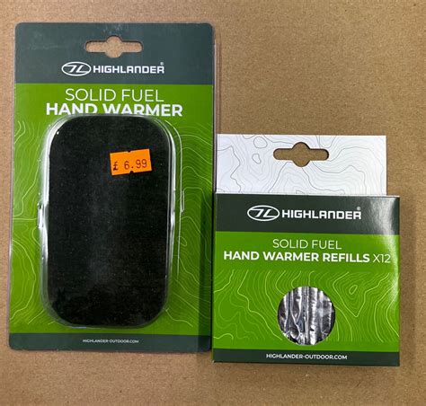 12 Solid Fuel Charcoal Handwarmer Refill Sticks Highlander Hand Warmer