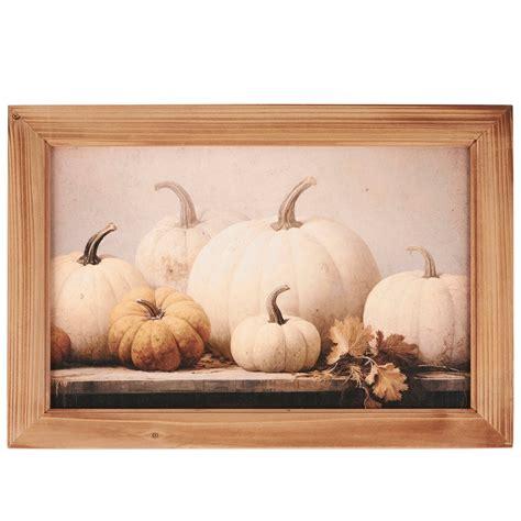 Framed Pumpkin Canvas Wall Art Primitives By Kathy