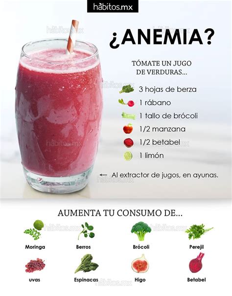 JUGO DE VERDURAS CONTRA LA ANEMIA Hábitos Health Coaching