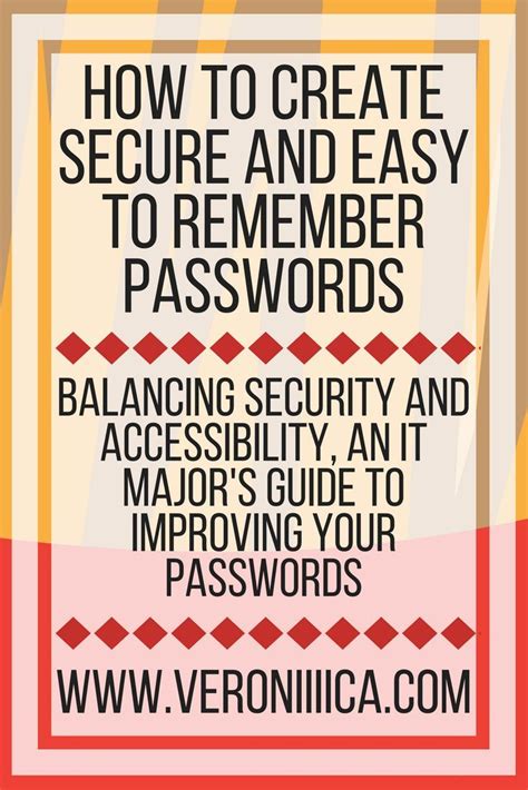 How To Create Secure And Easy To Remember Passwords Balancing Security And Accessibility An It