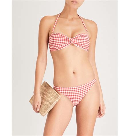 Tory Burch Red Gingham Seersucker Bikini Set Gem