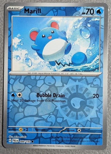 Marill Reverse Holo NM PAL 044 193 Paldea Evolved Pokemon Card EBay