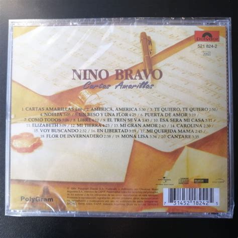 Cd Nino Bravo Cartas Amarillas nuevo Che Discos Cuotas sin interés