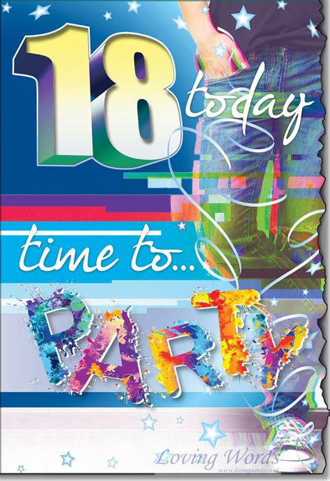 Happy 18th Birthday Male Greeting Cards By Loving Words