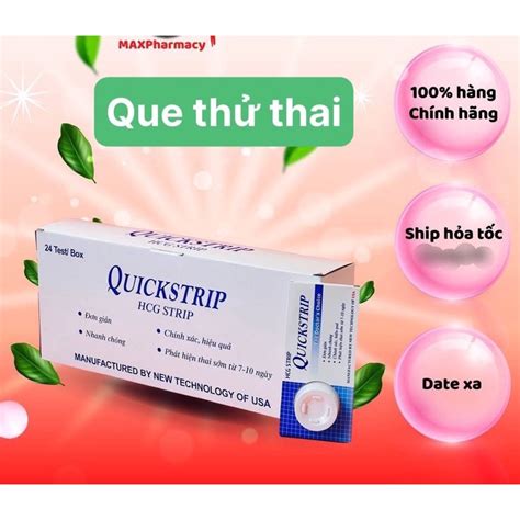 Que thử thai Hàng chính hãng Quickstrip thử lên nhanh và chính xác