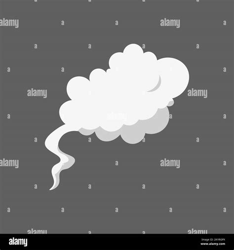 Cartoon Smoke Cloud Comic Stem Effect Vector Fog Silhouette Set Stock