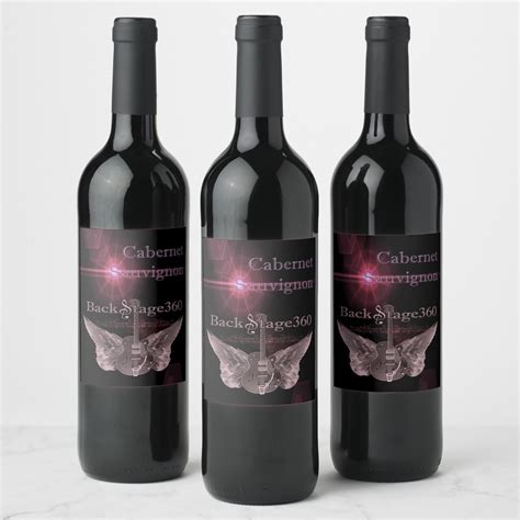 Wine Bottle Label Set Of Six Backstage