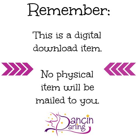 Printable Dance Teacher Gift Dance Recital Present Digital Print Dance