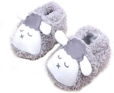 Non Slip Toddler Shoes Comfort Slippers Soft Baby Slip On Shoes Grey