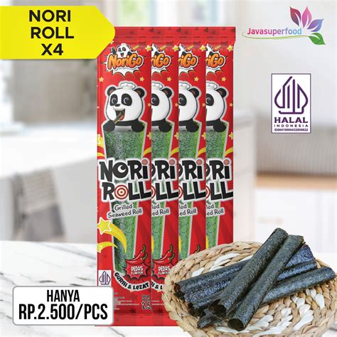 Jual Snack Nori Roll Grilled Seaweed Roll 4 Pcs Snack Rumput Laut 2