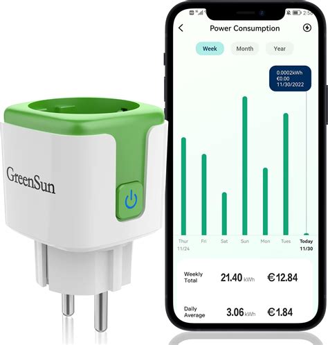 Prise Connectée GreenSun 16A Prise WiFi Compatible avec Alexa Google