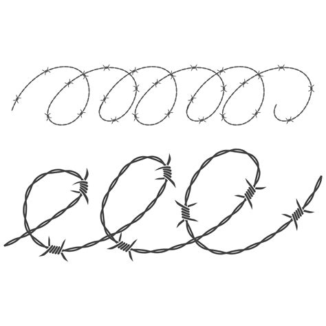 barbed wire vector illustration 17395119 Vector Art at Vecteezy