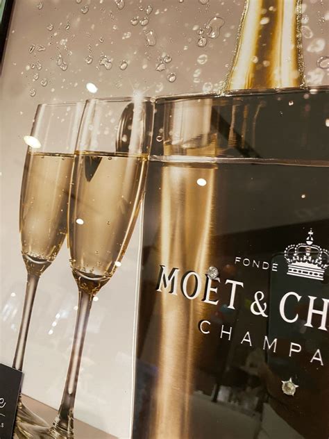 Moet Champagne Sparkle Wall Art Mirror Frame