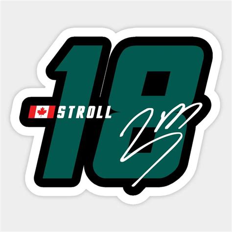 Lance Stroll Signature Number By Petrolhead Racing Stickers