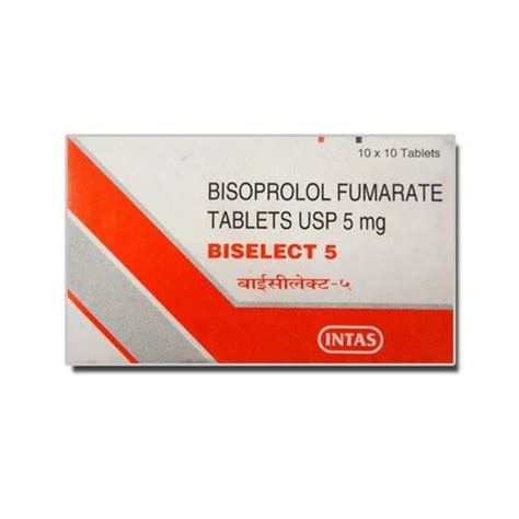 Biselect Bisoprolol Fumarate Tablets, Intas Pharmaceuticals Ltd., Packaging Size: 1x10, | ID ...