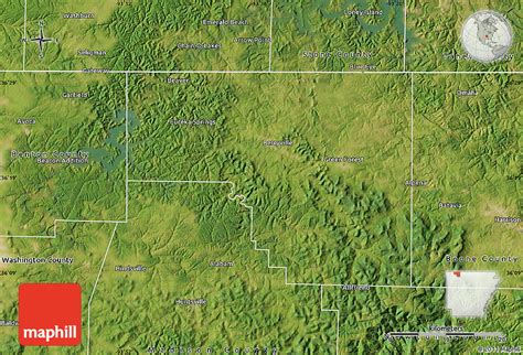 Satellite Map of Carroll County