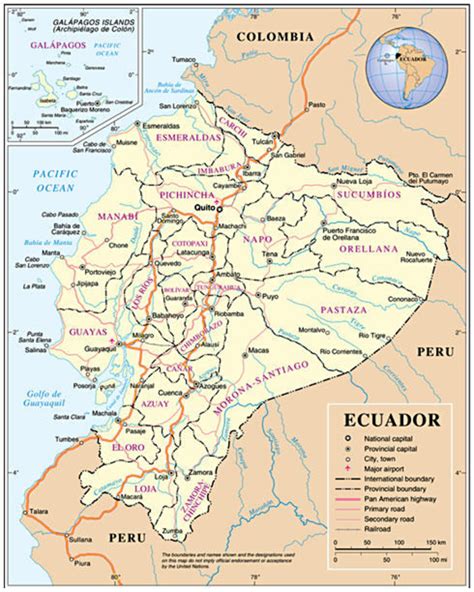 Ecuador Map With Cities