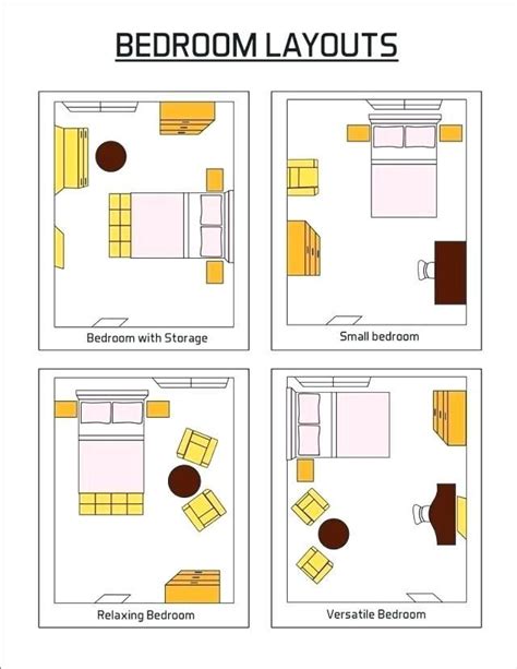 X Bedroom Layout Furniture