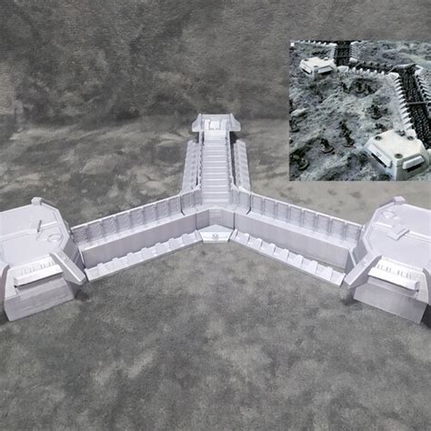 Modular Sci Fi Trench 3d Printed Terrain Model For Tabletop Etsy