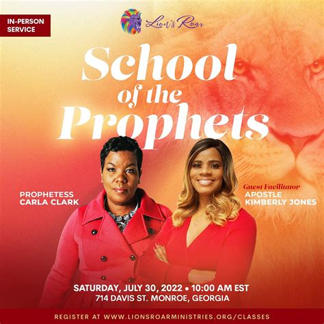 School Of The Prophets In Person Lions Roar