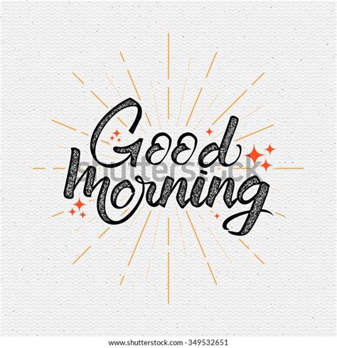 Good Morning Quote Hand Drawn Poster Vector De Stock Libre De